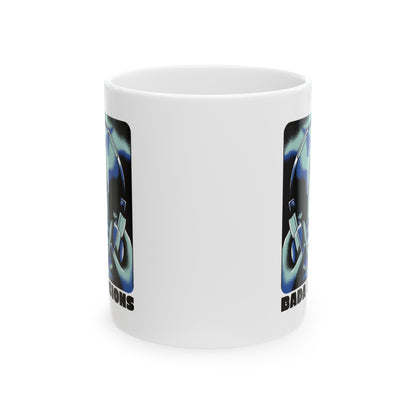 Taza blanca brillante