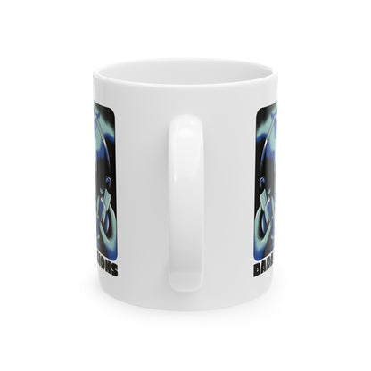 Taza blanca brillante